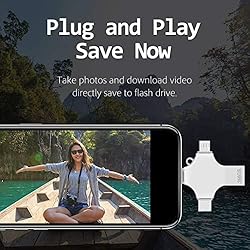 Yiracy USB Flash Drive 3.0 256GB 4 in 1 Photo Stick