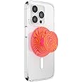 PopSockets Round Phone Grip Compatible with MagSafe, Adapter Ring Included, Phone Holder, Wireless Charging Compatible - Swirl Aviation Orange