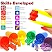 KABOOCHY Rainbow Counting Bears with Matching Sorting Cups and Storage Container 68pc Set. Quality Colorful Toy Counters for Kids to Learn Mathematics Games, STEM, Montessori Matching Game