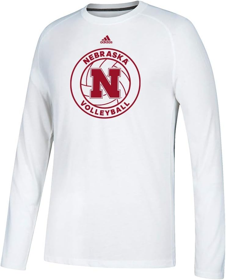 adidas Nebraska Cornhuskers NCAA Men's White Adi Sport