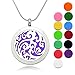 Lademayh Aromatherapy Essential Oil Diffuser Necklace Clouds/Wave Pendant Locket Magnetic Stainless Steel Perfume Necklace Jewelry with 2 pcs 24