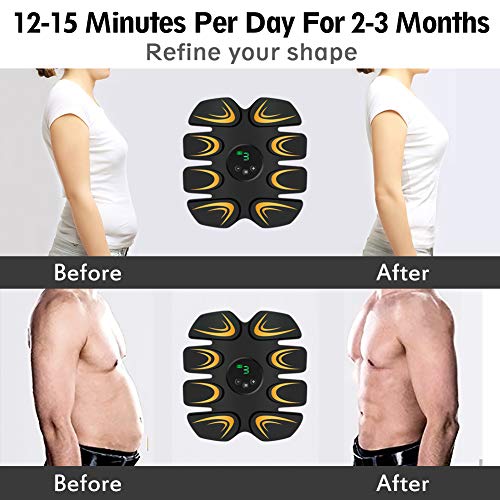 Pasas Abs Stimulator EMS Muscle Trainer Abdominal Muscle Rechargeable