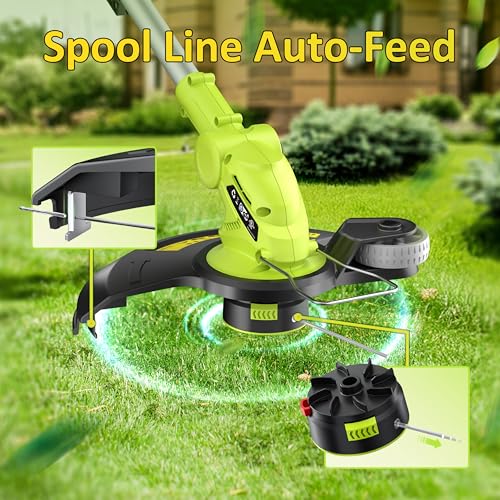 Electric String Trimmer Cordless with 2x2.0Ah Battery, 20V Weed Wacker Weed Eater photo 11
