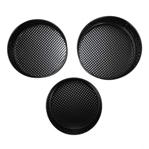 Xena 3 Piece Iron Non-stick Leakproof Round Springform Cheesecake Pan Removable Bottom Set, 9.5" 10" 11" Inch Cake Restaurant Kitchen Utensil Supplies Accessories Bakeware - Thumbnail 3