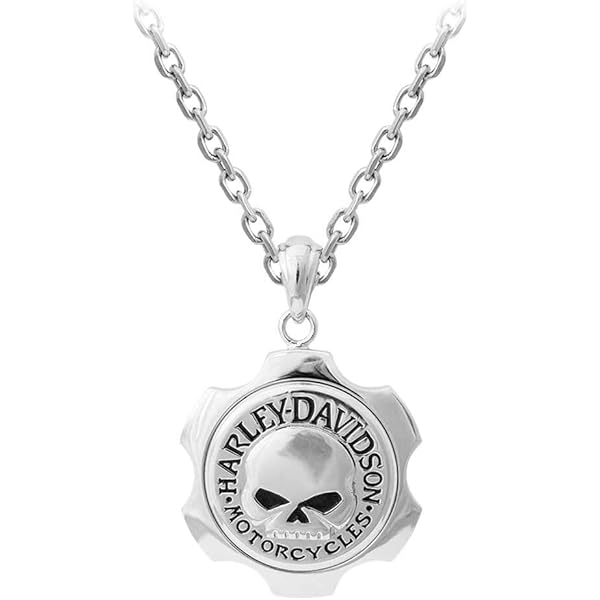 Harley-Davidson Men's Axel Willie G Skull Emblem Chain Necklace