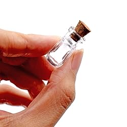 MIGK 24pcs Small Mini Glass Jars Bottles with Cork