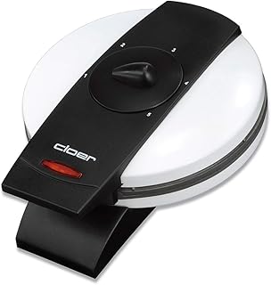 Cloer 261 Hörncheneisen für hauchdünne, knusprige Hörnchen, 800 W, Hörnchengröße 14,5 cm Durchmesser, mit Antihaftbeschichtung, stufenlos wählbarer Bräunungsgrad mit Drehregler, weiß, Metall