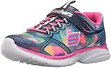 Skechers Kids Girls' Spirit Sprintz Sneaker, Navy/Multi, 9 M US Toddler