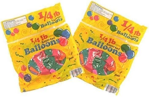 Good Old Values Set of 2 Packs of Assorted Colors and Sizes Balloons! Over 120 Total Balloons!