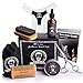 Helix Beard Grooming Kit for Men - Grow a Bushy Beard Care Set with Defrizzing Balm, Softening Beard Growth Oil, Detangling Comb, Brush and Scissors