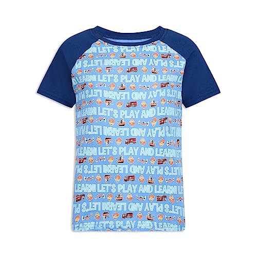 CHILDREN’S APPAREL NETWORK KIDEO BOY’S 3-PIECE BLIPPI CREWNECK AND RAGLAN TEE SHIRT SET, ORANGE/GREY/BLUE, SIZE 18M