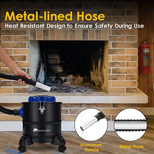 1200W Ash Vacuum Cleaner, 5 Gallon Ash Vacuum Collector with Blow