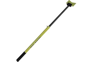 Brush Grubber 18 Inch Heavy Duty Root Buster with Manual Operation Mode and V Shaped Blade for Patio, Lawn, and Garden Equipment, Green
