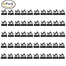 Cable Clips, MHtech 50 Pieces Nylon Wire Clips with 3M Self-Adhesive Adjustable Car Wires Holder Cable Clamps Cable Tie Holder for Cable Management Home and Office (Black)