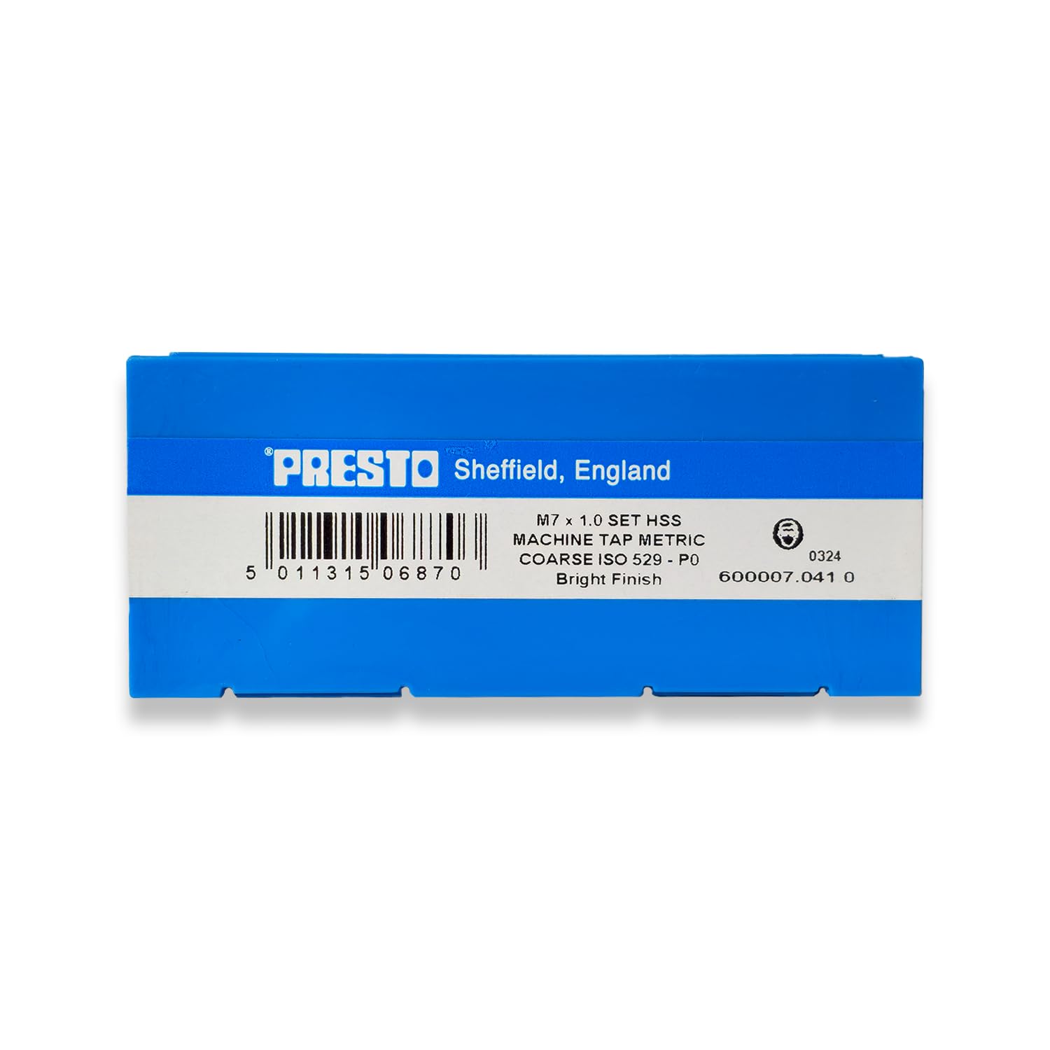 Presto 600007.041.0 M7x1 Metric Coarse Hand Tap Set (Pack of 3)