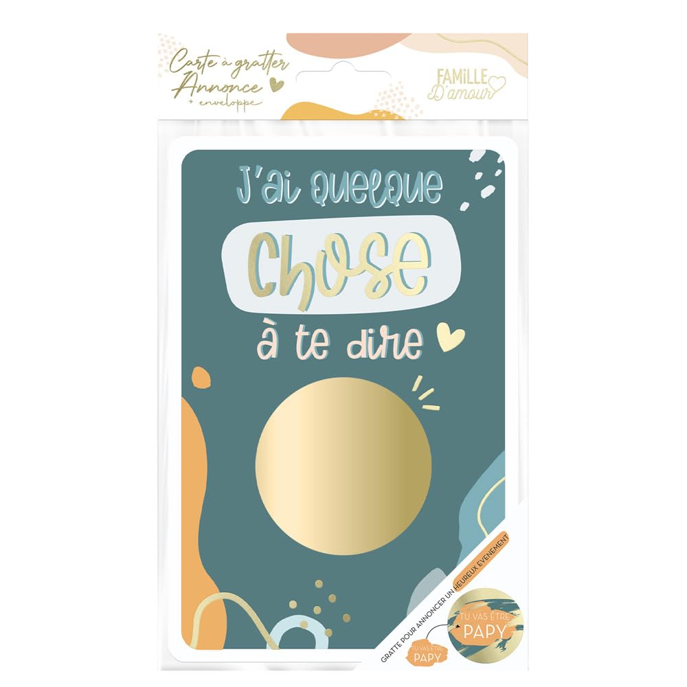 STC Scratch card birth announcement model "Tu va être Papy".