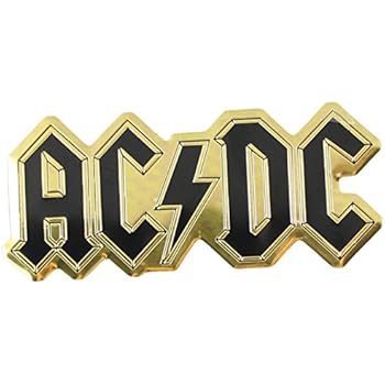 Amazon.com: Licenses Products AC/DC Logo Sticker, Chrome: Toys & Games