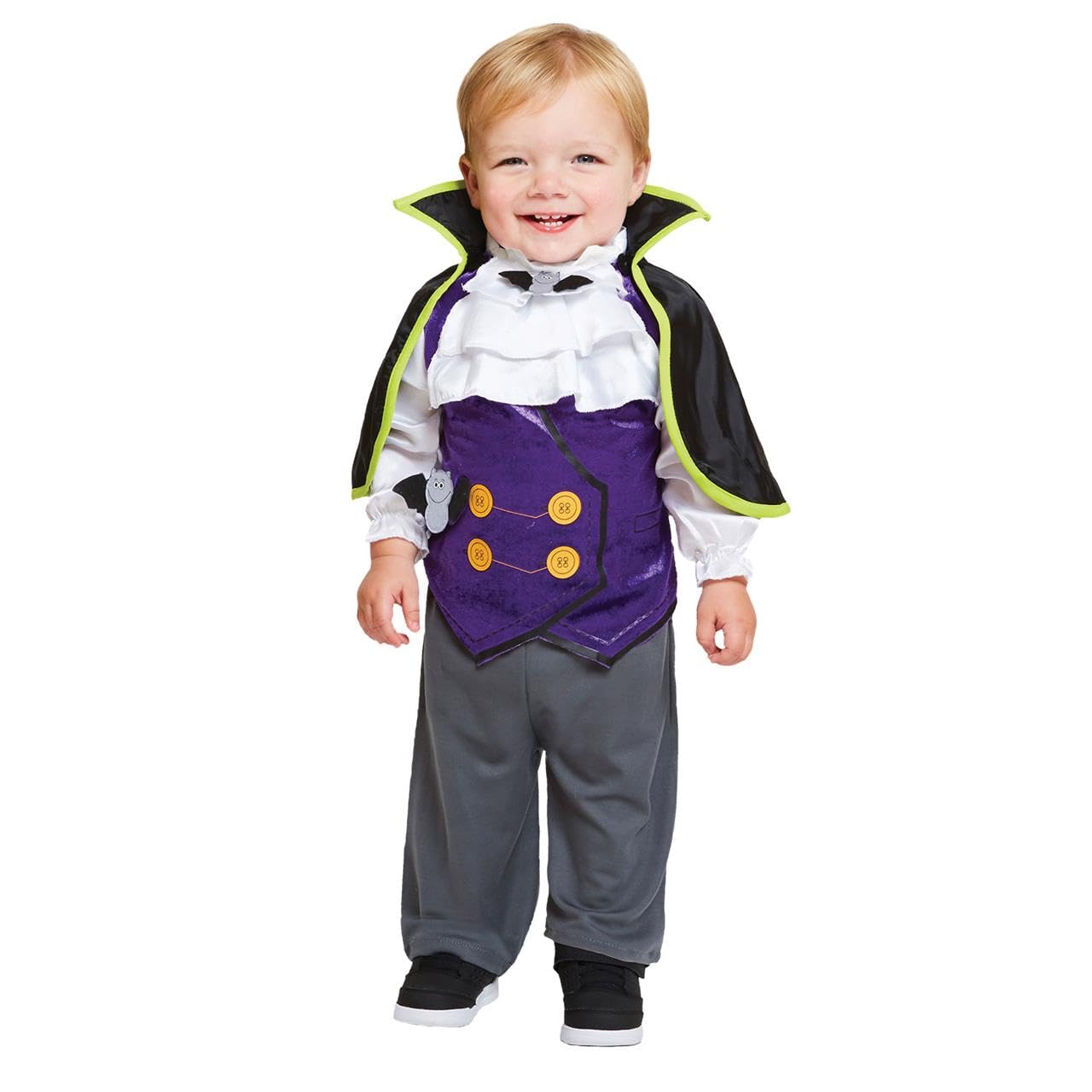 (PKT) (PDBV) Child Boys Dinky Dracula Vampire Costume (3-4yrs)