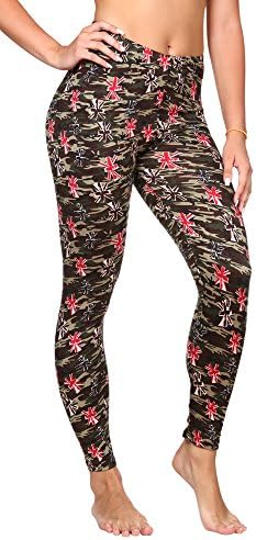 Fashion Printed Women's Leggings Polyester/Spandex One Size Cross/Camo Print