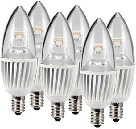 Yigeda Candelabra LED Light - E12 Base - 4.5 Watt - 300 Lumens - 3000K - Dimmable - 6 Pack