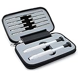 JCC 12-pieces Mini Pocket Precision Screwdriver Set Repair Tool Kit Philips Torx Slotted Screwdriver Set for Eyeglass, Glasses, Watch, Smartphone,electronics,laptop and Other Precision Devices