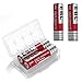 EBL 18650 Li-ion 3.7V Rechargeable Batteries with Storeage Case, 4 Counts