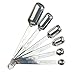 Pengxiaomei One Set of 6 Professional Stainless Steel Measuring Spoons , For Measuring Dry and Liquid Ingredients Measure Spoon Set