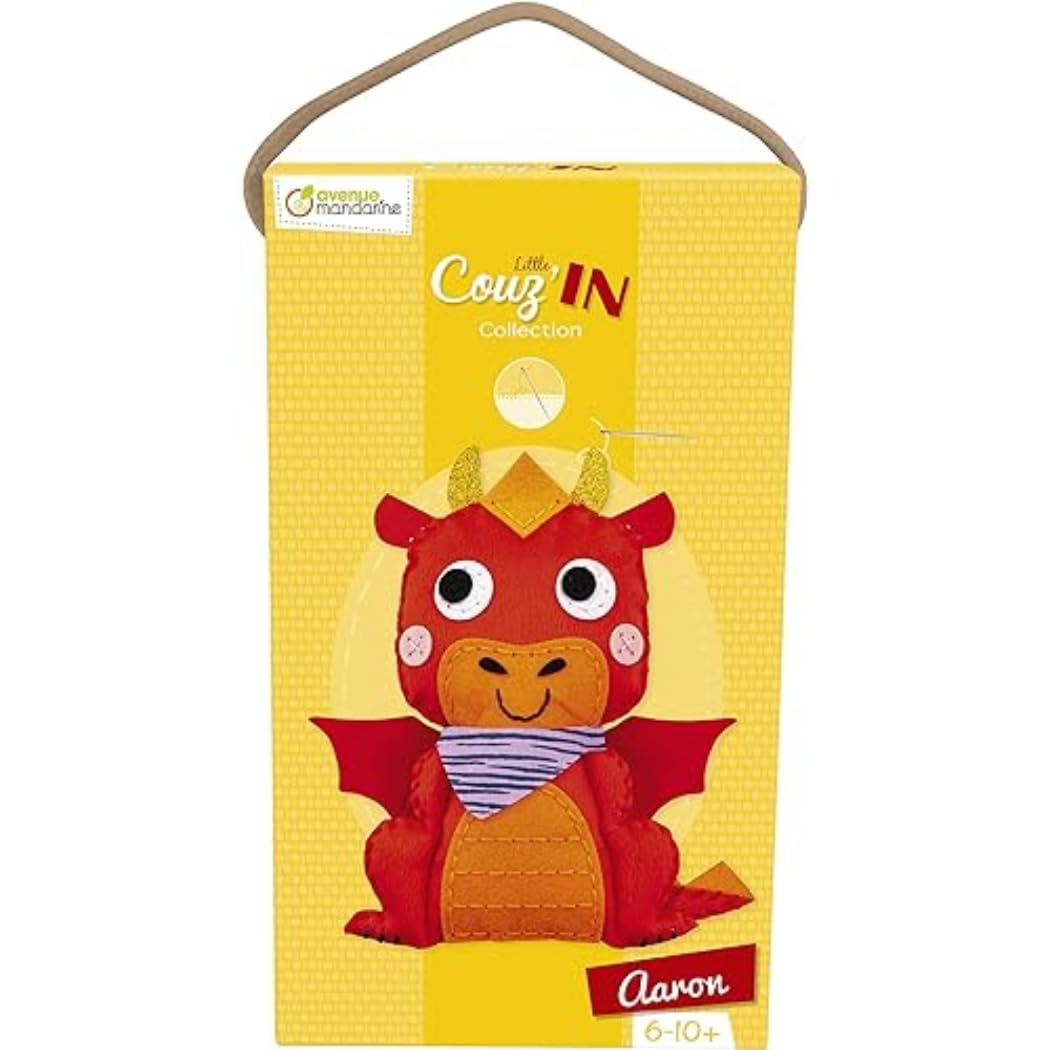 Avenue Mandarine KC139C - Children's creative sewing kit - Little Couz'IN sewing cuddly toy - From age 6 - AARON - Children's Creative and Leisure Activity — image 1