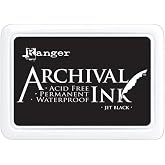 Ranger RGRA3P.06701 Ranger Archival Ink Pad #3 Jumbo Jet Black Ink Pad Jumbo Black