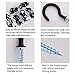 KUUQA Cup Hook Kit Black Vinyl Coated Ceiling Screw Mug Hooks, 70 Pieces, 6 Sizes