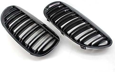 UKNANY For Bmw 6 Series E63 03-10 Years Bright Black Double Wire Mesh Grille Gz.A E63 Ls