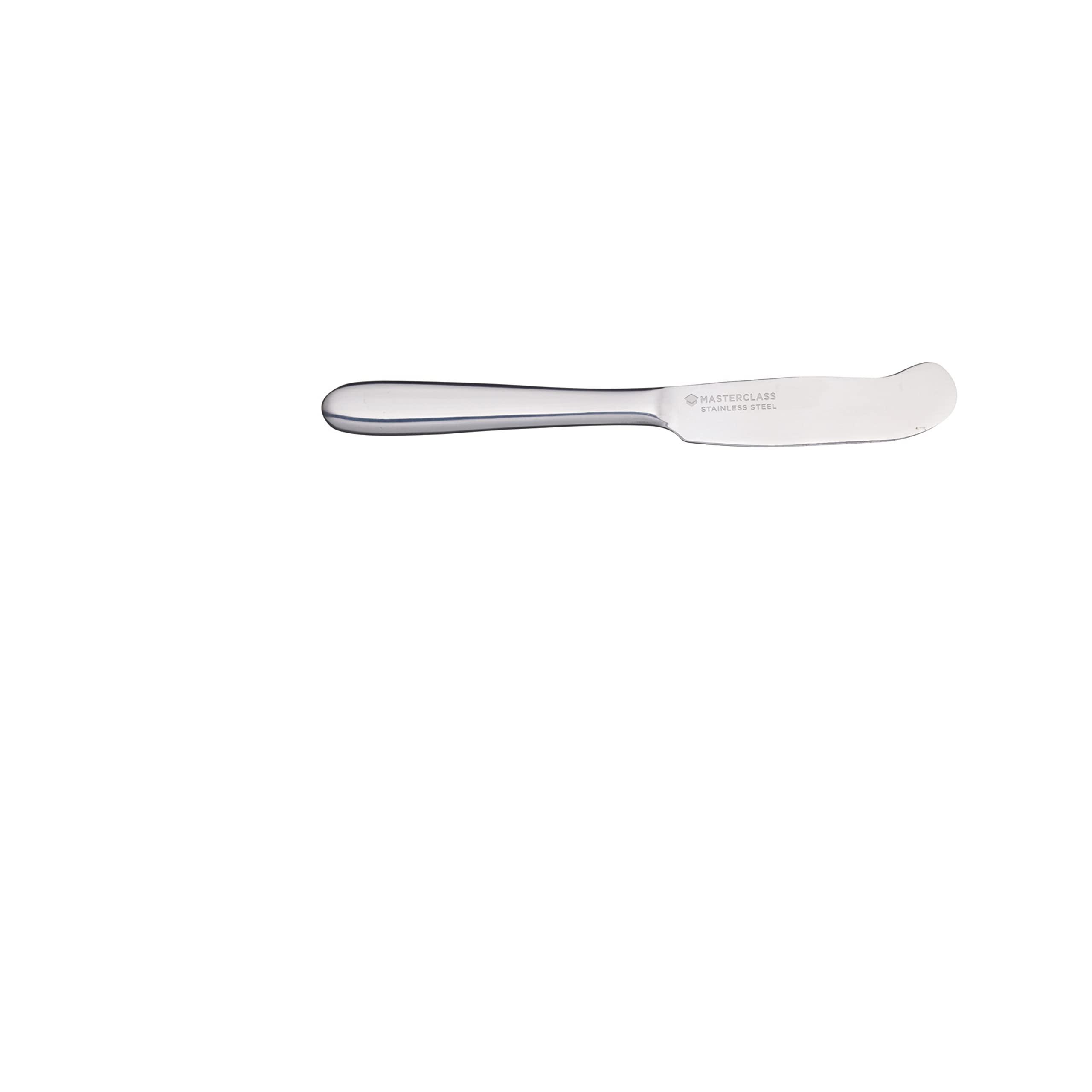 MasterClass Butter Knife, Stainless Steel Knife for Spreading, Easy Spread and Rust Resistant, Dishwasher Safe, 16cm, Silver