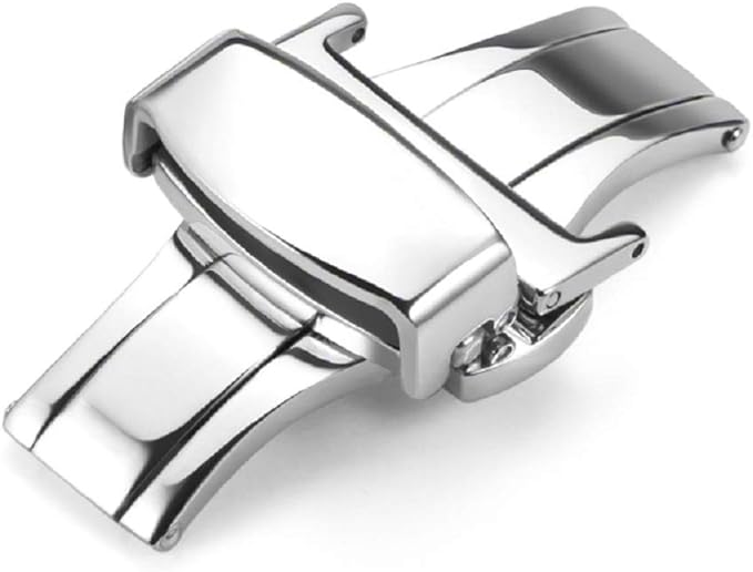 Stainless Steel Watch Clasp Double Push Button Fold Watch Buckle
