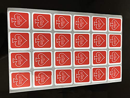 Enjoyer Playing Cards Case Seal Sticker Magic Trick Poker Cards Magic Props Magician Accessories,5 Sheets/L (Red)