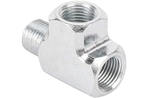 Oil Pressure Switch T Piece 2 Way Tee 1/8 BSPT Sensor Gage Adapter Turbine System with Galvanized Iron Material for OE Access