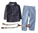 StylesILove T-shirt, Suspender Straps and Pants 3-pc Boy Set (130/4-5 Years)