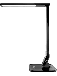 TaoTronics LED Desk Lamp with USB Charging Port, 4 Lighting Modes with 5 Brightness Levels, 1h Timer, Touch Control, Memory Function, Black, 14W, Official Member of Philips EnabLED Licensing Program