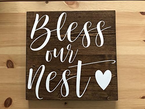 Scripture Wall Art, Scripture Signs, Christian Wood Signs, Bless Our Nest, Wood Signs For Home Decor, Wood Signs, Wooden Signs, 11 x 11