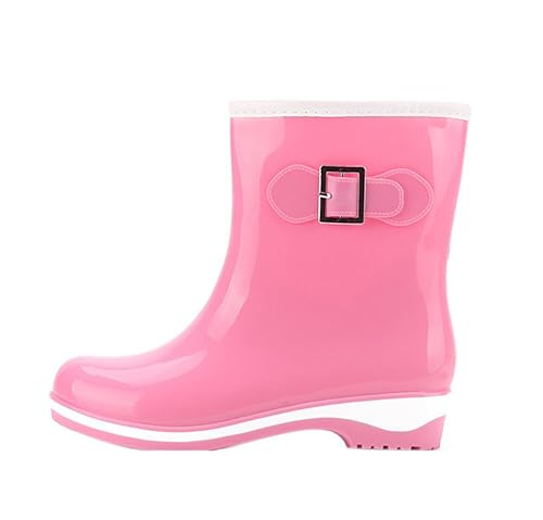 Lvrao Damen Madchen Wasserdichte Gummistiefel Fur Garten Outdoor Wandern Regen Schuhe Plain Stiefeletten Amazon De Schuhe Handtaschen