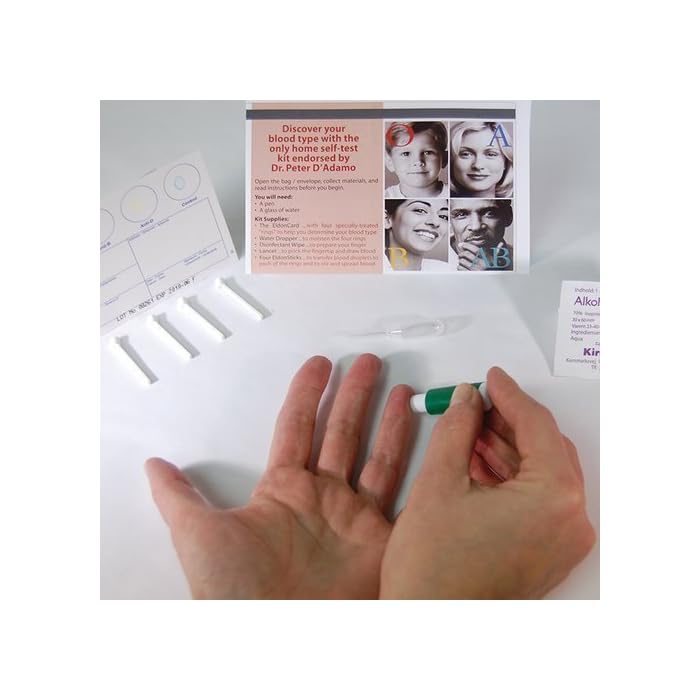 (5 Pack) Blood Typing Test Kit Eldoncard