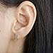 S.Leaf Stud Earrings with Chain Sterling Silver Chain Earrings for Women Bar Earrings Dangle Earrings for Women Trendy (F_Square_Bar_Stud_Silver)