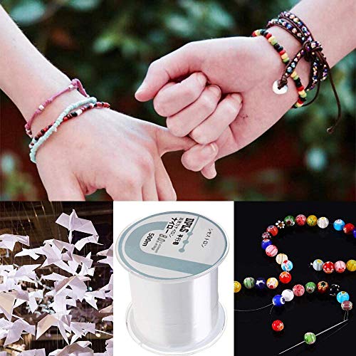 Angelschnur, 500 m, Nylon, 0,47 mm, transparent, monofile Angelschnur, starke Spannung, hohe Belastung, unsichtbare Nylonfaden, Schnur zum Aufhängen von Dekorationen und Schmuck – Bild 8