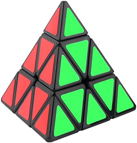 Pyraminx Pyramid Speed Cube, Shengshou Pyramid Magic Cube by Dmeixs, Eco-friendly Material, Smooth Twisty Puzzle with Solid Stickers Black