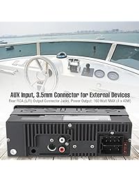 Camo Stereo Marine Headunit Receiver - 12v Camo Style Single DIN Digital Boat in Dash Radio System with Aux Input, MP3, USB Flash, SD Card Readers - Includes Power & Wiring Harness - Pyle PLMRDK17