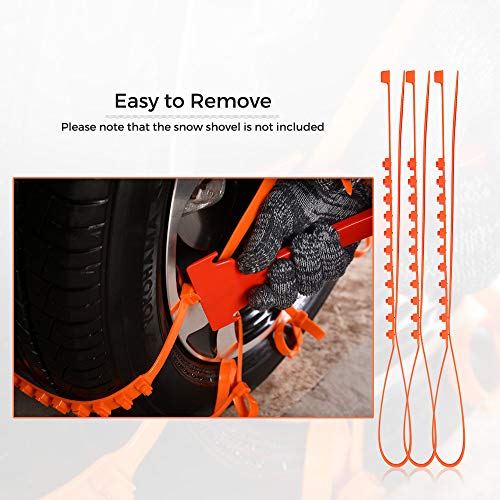 AUTOLOVER Anti Snow Chains of Car, 10pcs Universal Winter Car Tyre Anti-Skid Snow Chains for car SUV Truck,Car Security Chains - Thumbnail 4