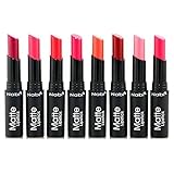 Nabi Cosmetics Professional Matte Lipstick Set of 8 Premium Colors