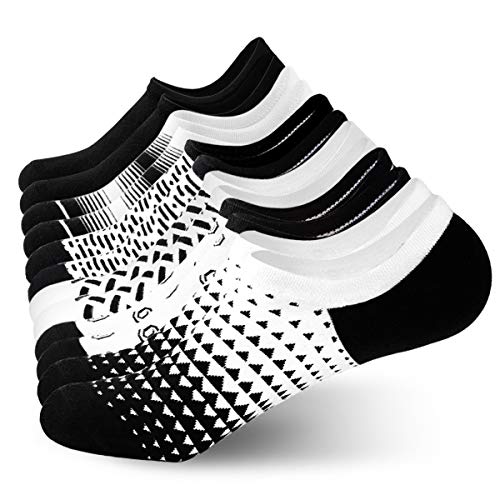 No Show Socks Men Low Cut Cotton Ankle Socks - Invisible Casual Socks Best Gift for Men/Women 8/6 Pack