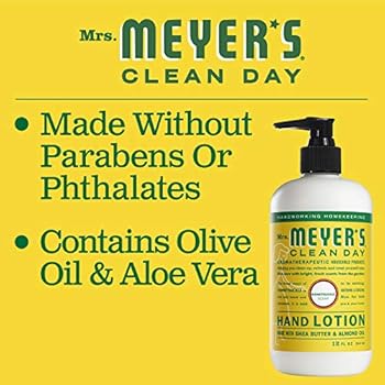 Amazon Com Mrs Meyer S Clean Day Hand Lotion For Dry Hands Non Greasy Moisturizer Made With Essential Oils Cruelty Free Formula Honeysuckle Scent 12 Oz Health Personal Care