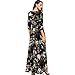 Yondcc Womens Bohemian Button Up Floral Print Beach Maxi Dresses