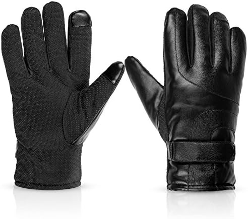 Thick Leather Winter Gloves Touch Screen Cold Weater Outdoor Hunting Anti-Slip Driving Waterproof -20¨H Ski Gloves For Men